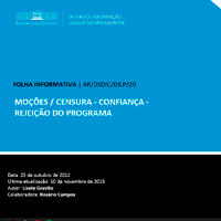 Picture of Folha informativa sobre Moções de Censura, Confiança e Rejeição de Programas